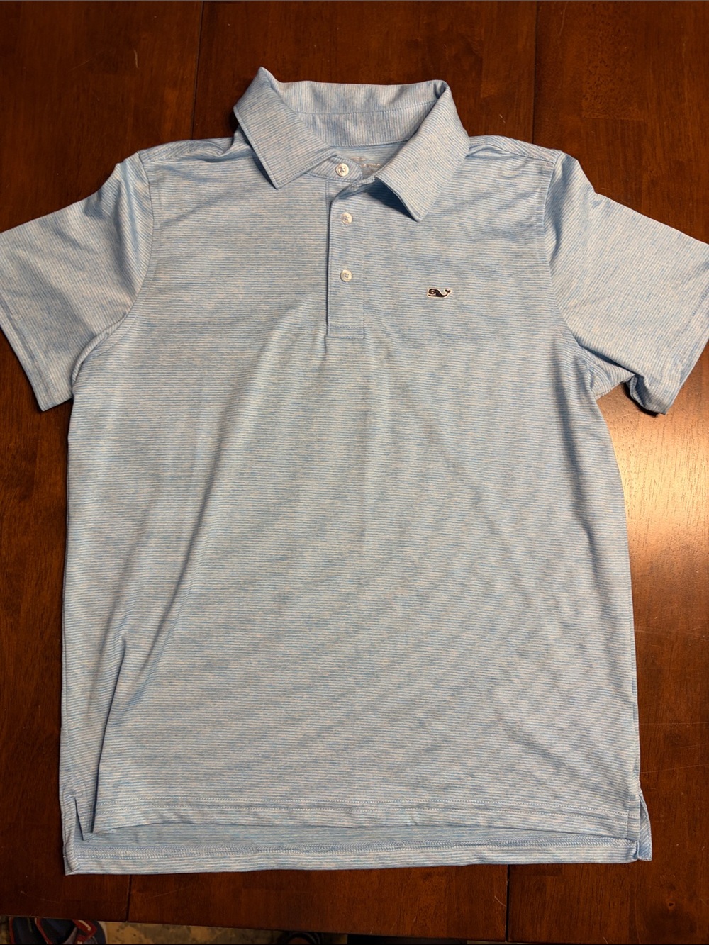 Vineyard Vines Light Blue Heathered kids Performance Polo